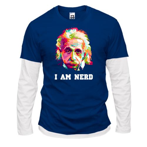 Лонгслив комби I`m nerd (Альберт Эйнштейн)